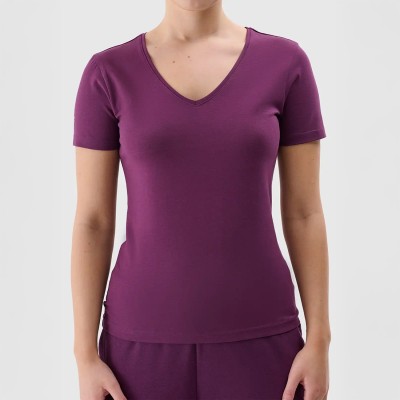 Damski T-shirt 4F z dekoltem V – idealna koszulka na co dzień i do treningu.