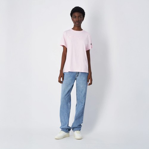 Damska koszulka Champion Slim Fit – lekka, bawełniana koszulka z haftowanym logo.