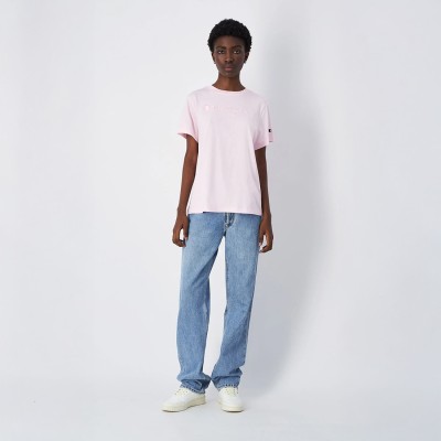 Damska koszulka Champion Slim Fit – lekka, bawełniana koszulka z haftowanym logo.