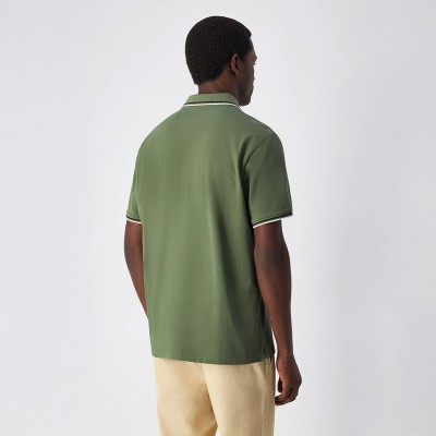 Koszulka polo męska Champion – zielona, z kołnierzykiem, klasyczny krój i haftowane logo