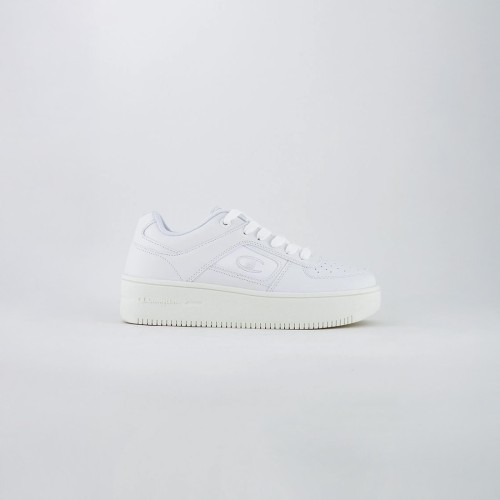 Buty damskie Champion FOUL PLAY PLAT – biało-beżowe sneakersy z platformą i haftowanym logo