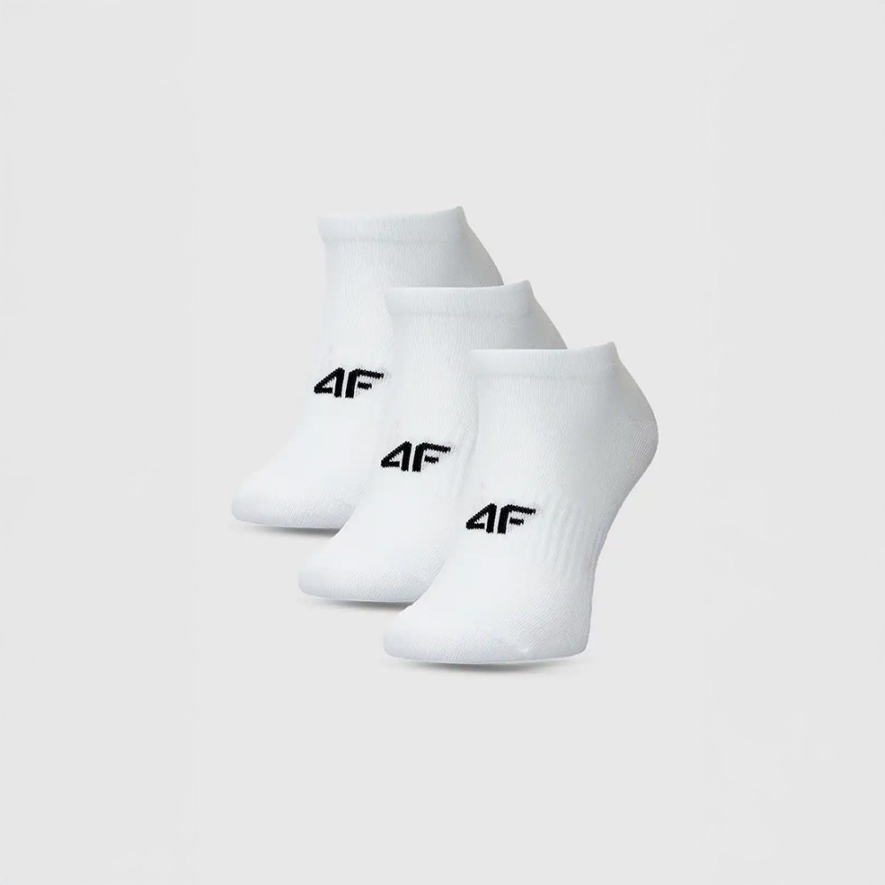 Skarpetki męskie 4F 4FWMM00USOCM442 – czarne, bawełniane, do kostki, 3 pary w opakowaniu.