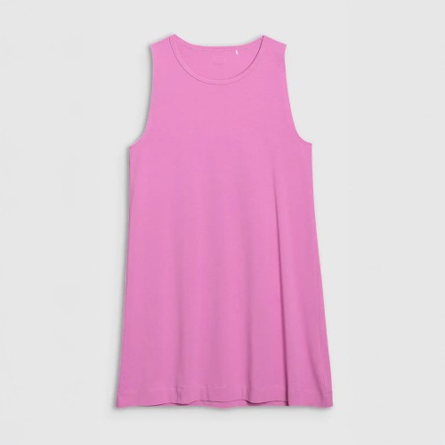 Sukienka letnia damska 4F 4FWSS25TDREF138 – różowa, bawełniana, sportowa, na szerokich ramiączkach.