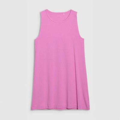 Sukienka letnia damska 4F 4FWSS25TDREF138 – różowa, bawełniana, sportowa, na szerokich ramiączkach.