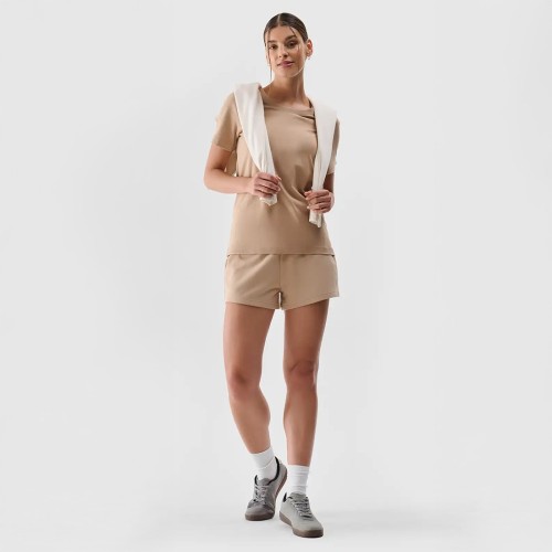 Koszulka damska 4F 4FWMM00TTSHF2356 – bawełniana, krótki rękaw, regularny krój, okrągły dekolt.