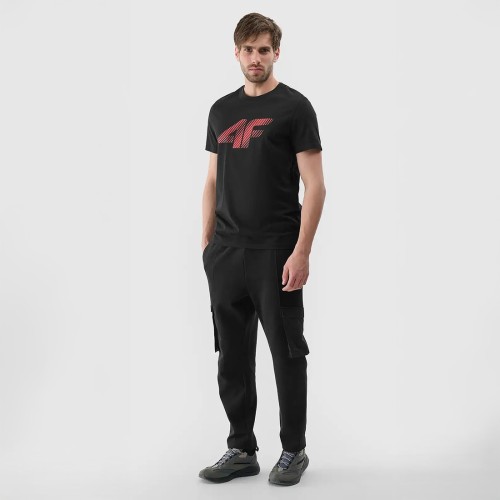 Koszulka męska 4F 4FWMM00TTSHM2257 – regularny krój, bawełna, krótki rękaw, okrągły dekolt, nadruk 4F.