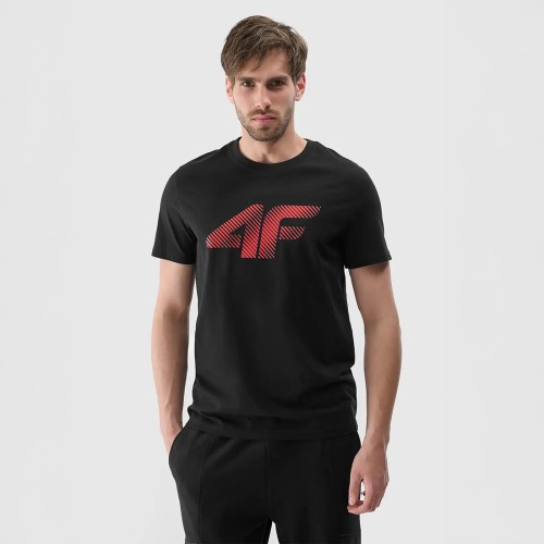 Koszulka męska 4F 4FWMM00TTSHM2257 – regularny krój, bawełna, krótki rękaw, okrągły dekolt, nadruk 4F.