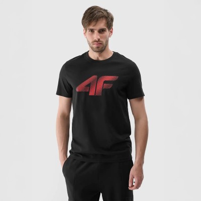 Koszulka męska 4F 4FWMM00TTSHM2257 – regularny krój, bawełna, krótki rękaw, okrągły dekolt, nadruk 4F.