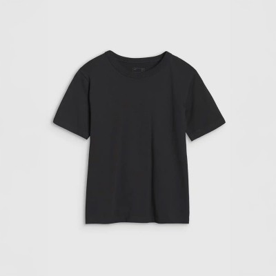 czarna Koszulka damska 4F 4FWSS25TTSHF1991 – regularny krój, bawełniana, krótki rękaw, okrągły dekolt.