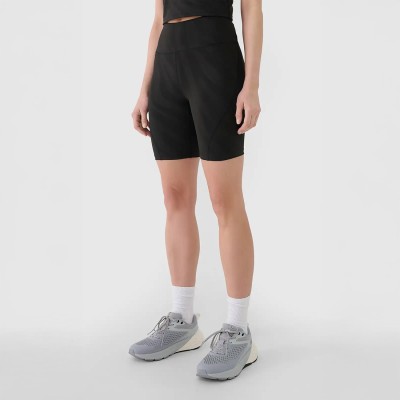 Krótkie legginsy kolarki damskie 4F z wysokim stanem i szybkoschnącym materiałem 4FDry.