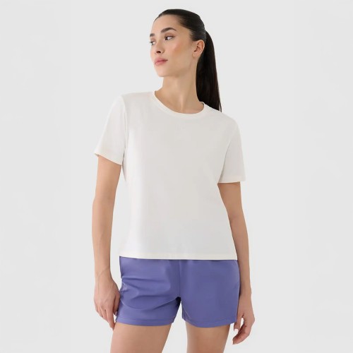 Damska koszulka treningowa 4F, oversize, szybkoschnąca, luźny krój, technologia 4FDry.